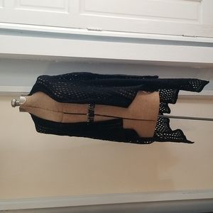 Open cardigan crochet black 2XL new with tags